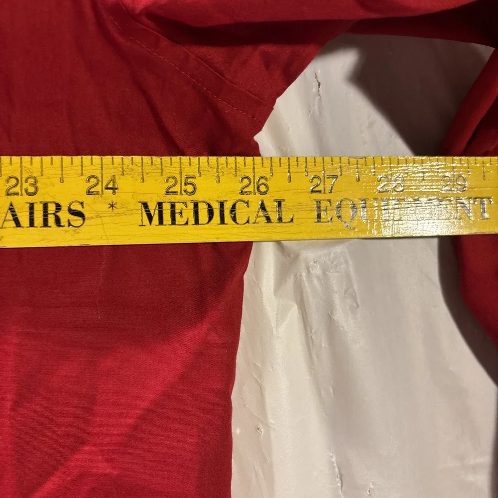 JF J. Ferrar Mens Slim Fit Red Long Sleeve Dress XXL 18-18 1/2 34-35 Button Up
